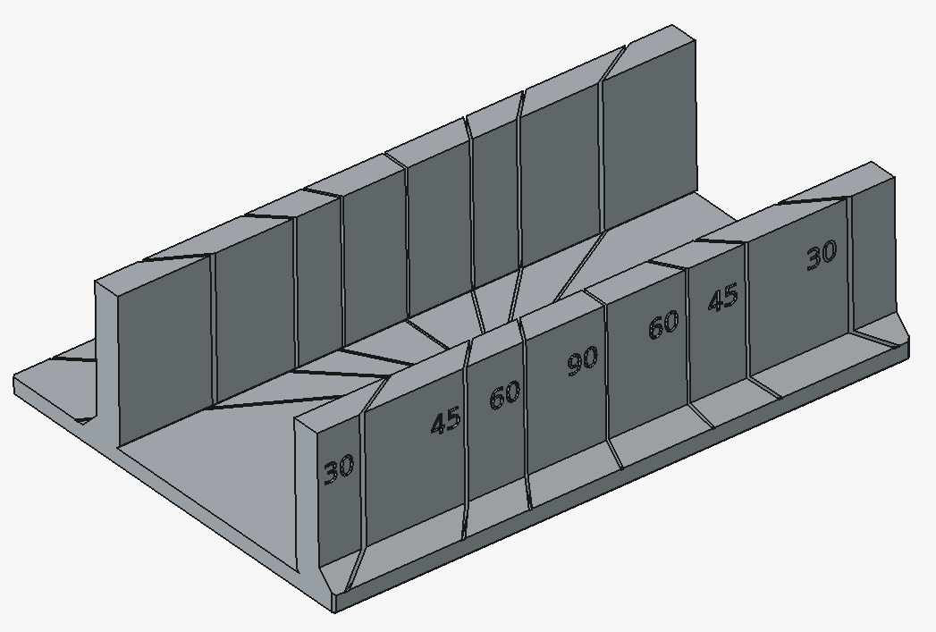 Miter box - saw guide - angle cutting jig