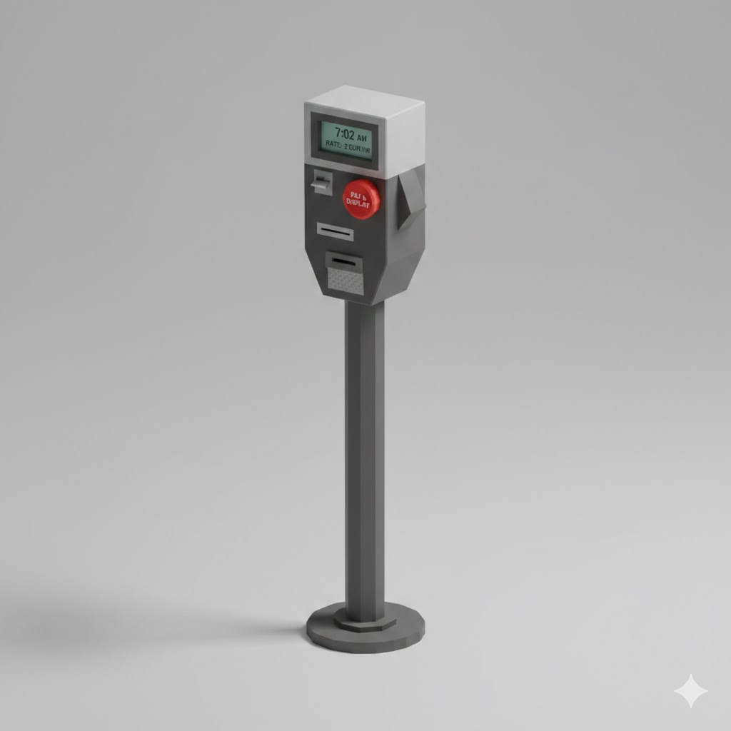 Low Poly Parking Meter