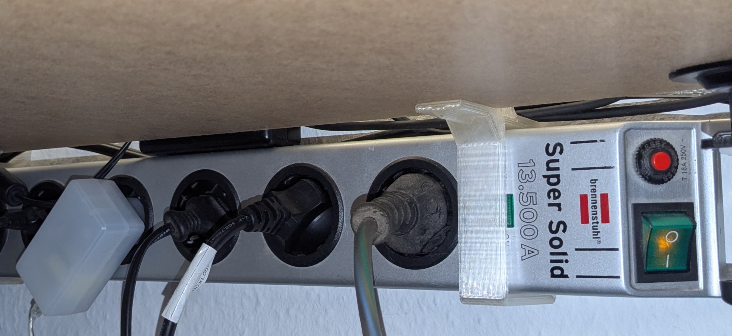 yet another under table power strip holder
