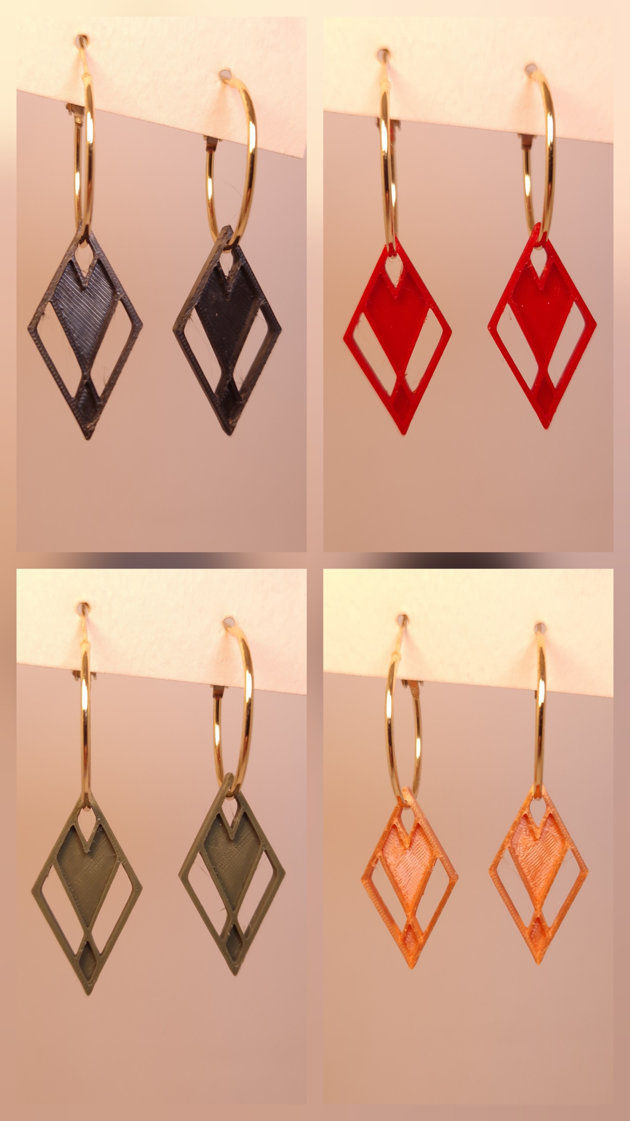 Eve Elegance - Eve Diamond Geometric Elegance - Boucles d'oreilles Eve Diamant - Pendientes Eve Diamantes - Eve Diamantohrring