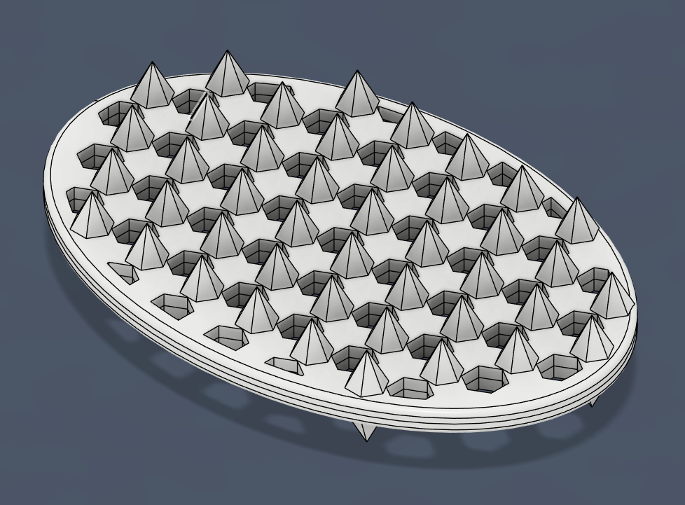 hexagonal spikey soap tray