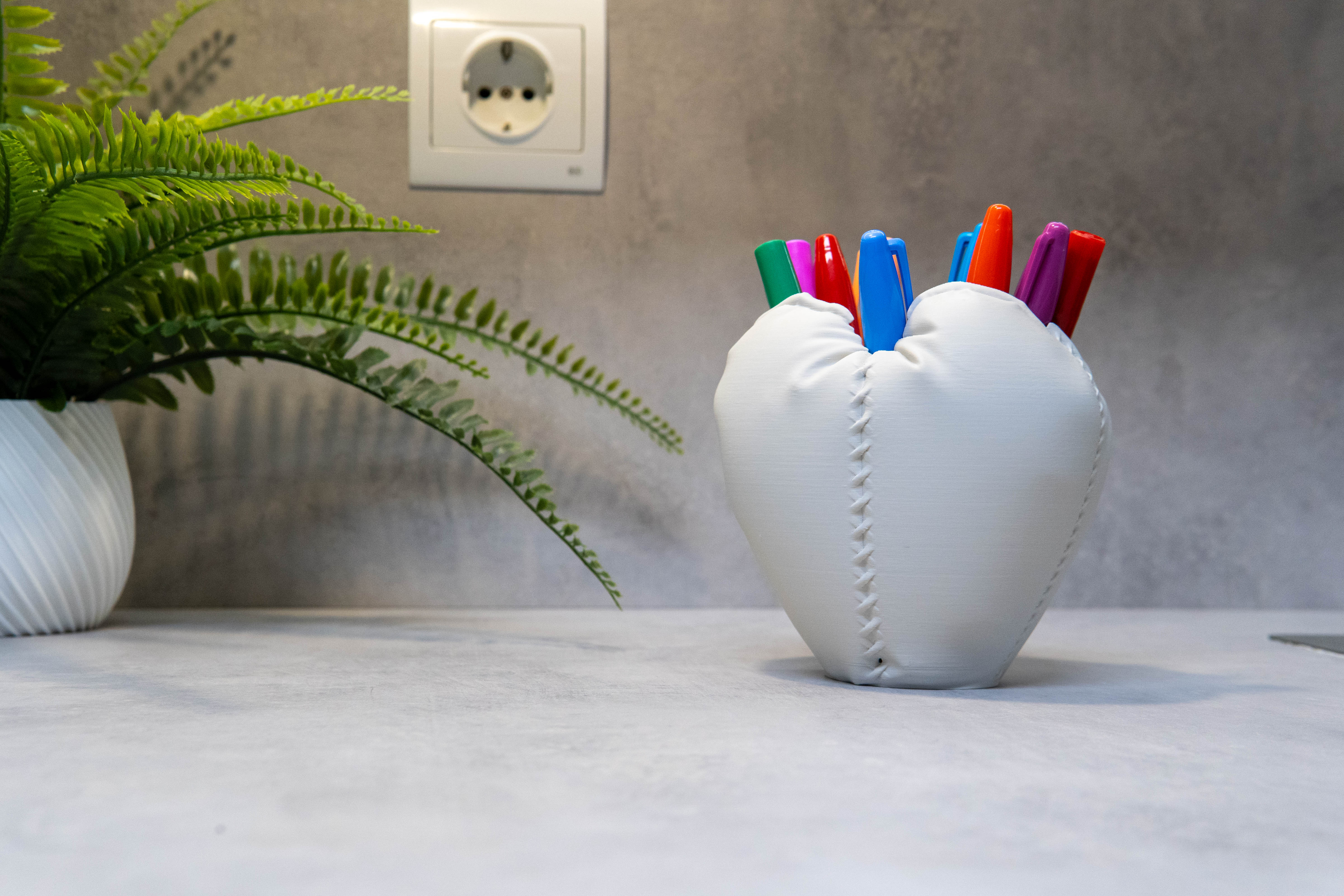 Soft Matter Heart Pencil Holder