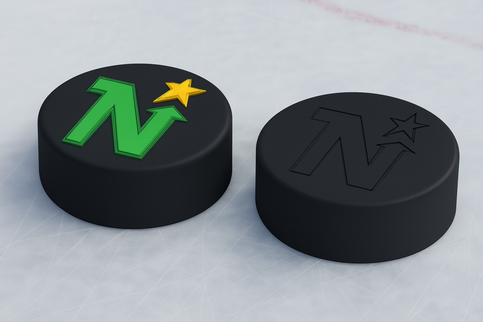 Minnesota North Stars NHL Hockey Puck Logo