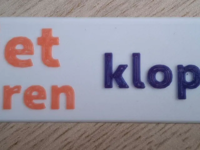 custimizable text plate for sliding sign