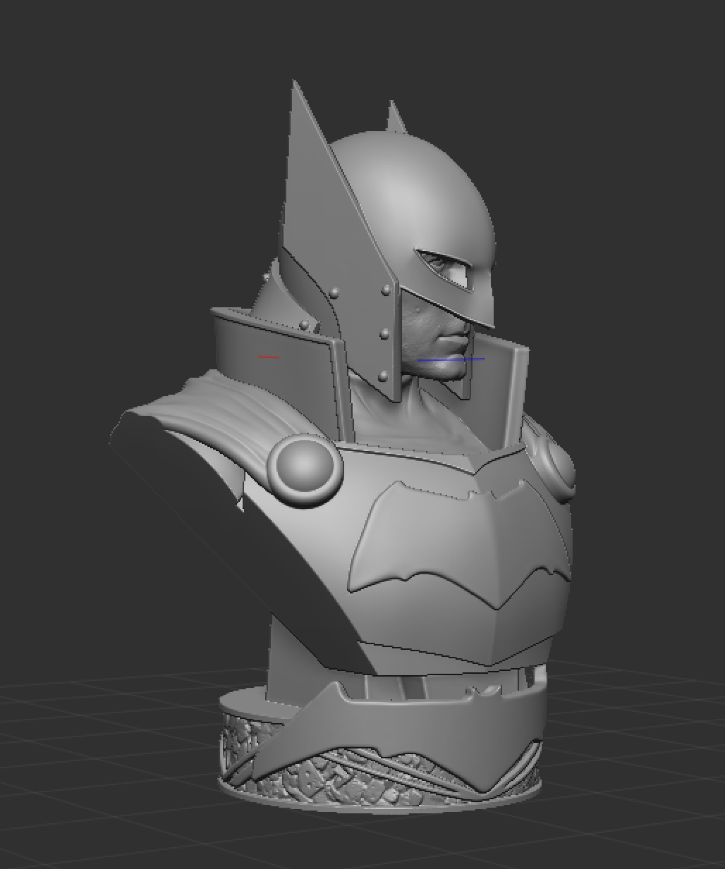 Medieval Batman Bust Statue by Super 3D Printer | Download free STL ...