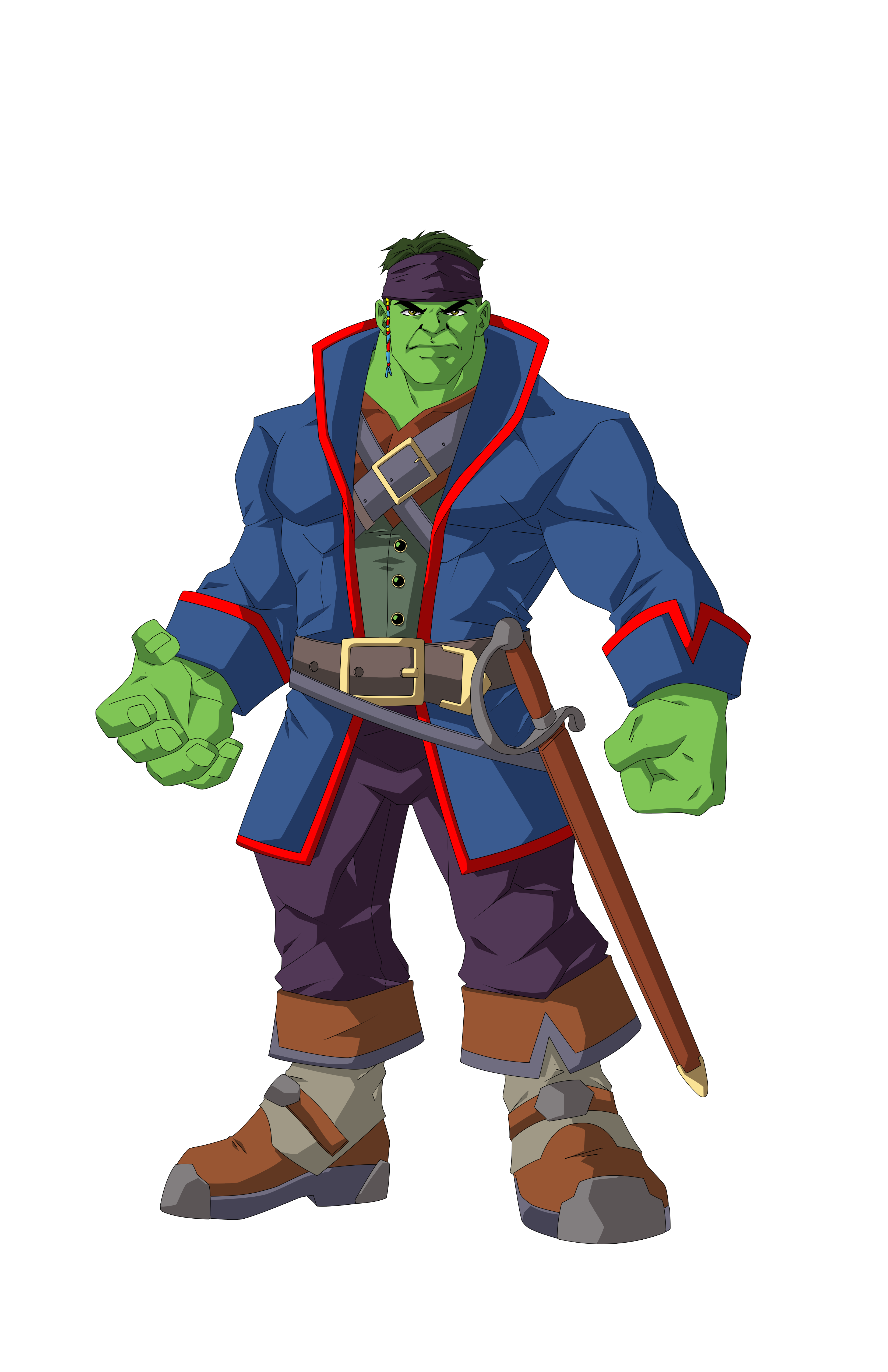 Pirate Hulk Bust Statue