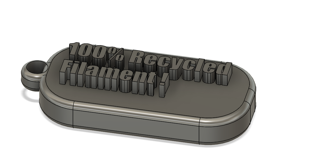 100% recycled Filament key chain