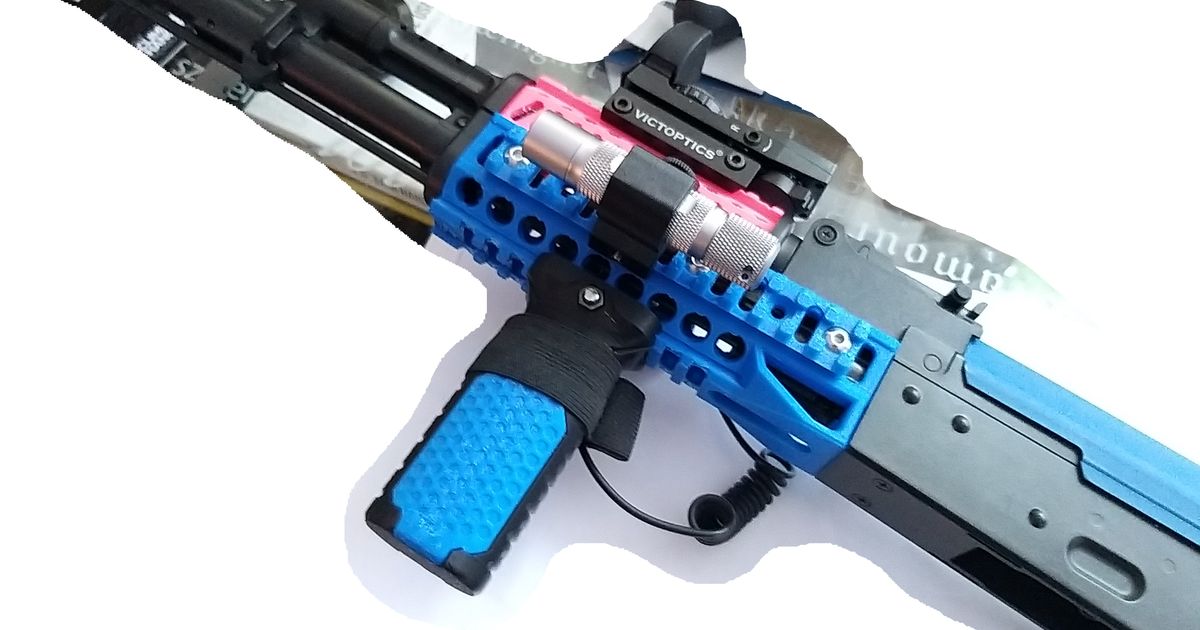 Airsoft AK47 AEG Zenitco Style Handguards by Twxii Download free STL model