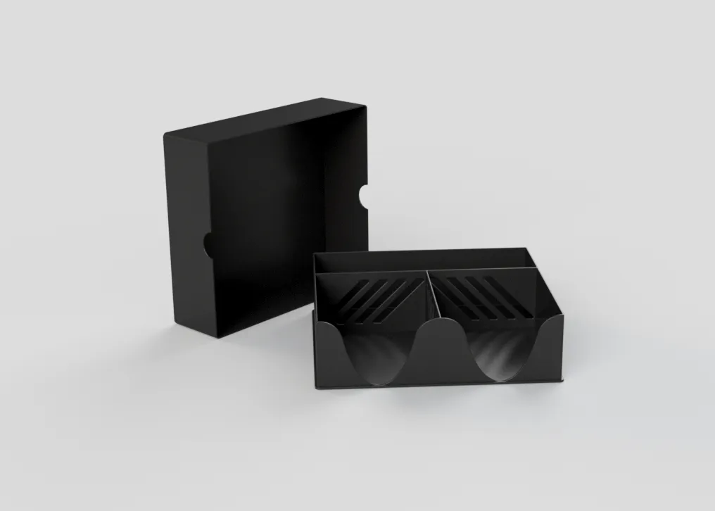 3 Compartment organizer box by 3d_goodtimes, Download free STL model