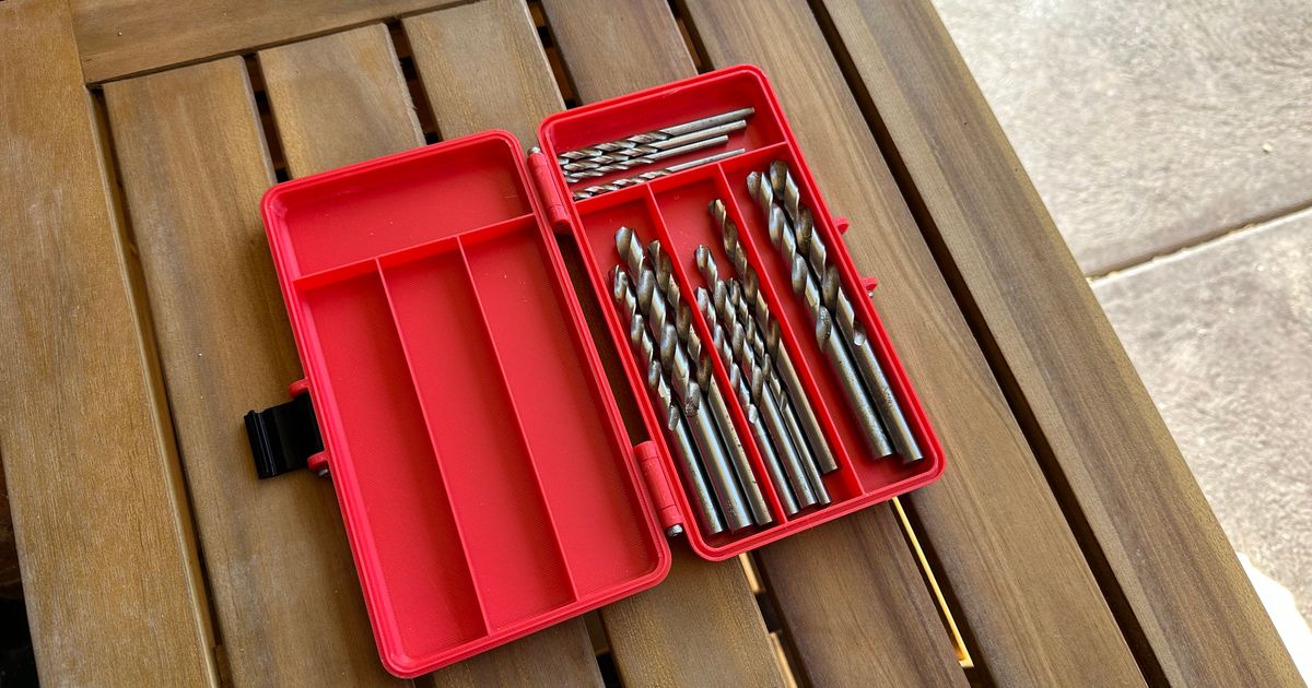 Drill Bit Storage Case by Wakeupgeoff Download free STL model