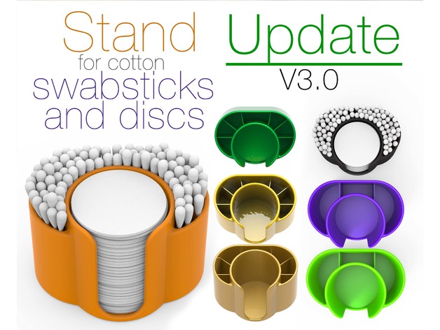 Stand for cotton swabsticks and discs