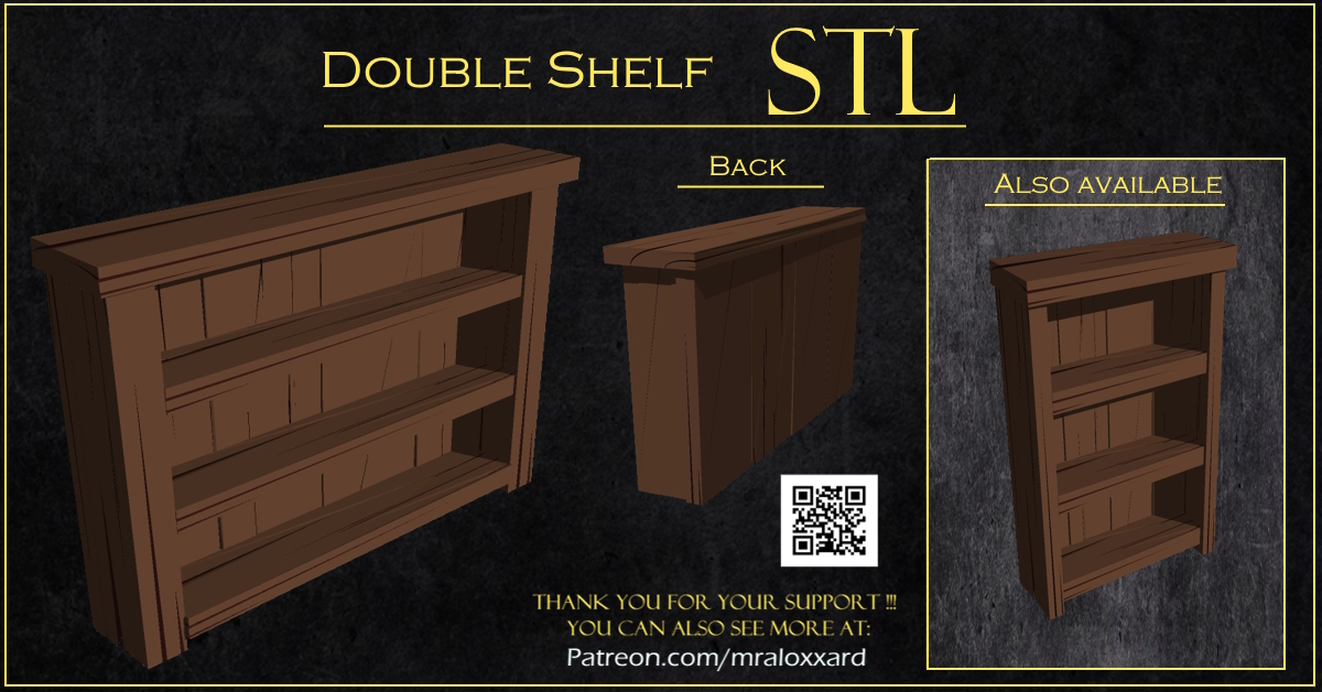 Medieval double shelf