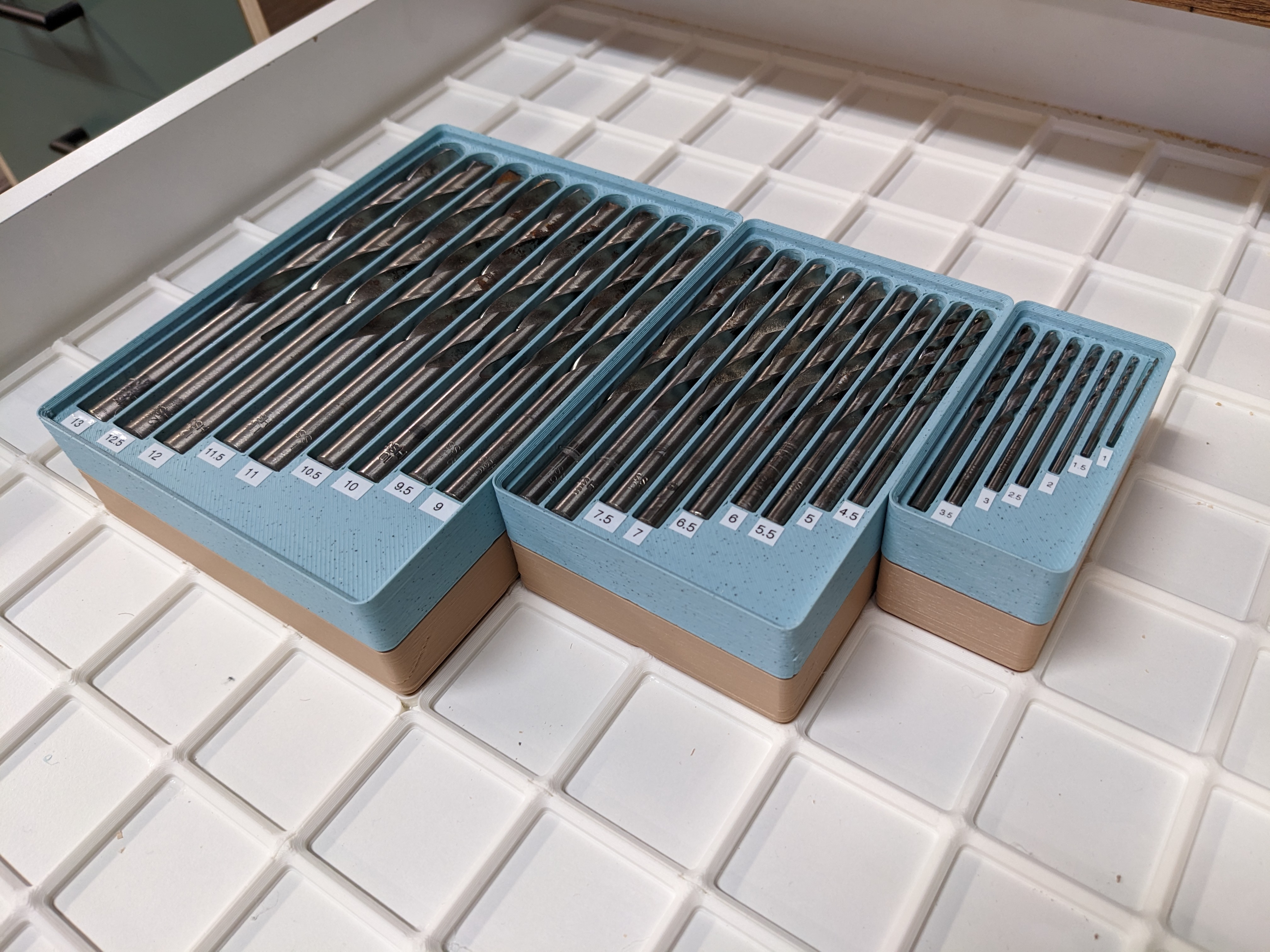 Gridfinity Drill Bit Set Holder 3D model thumbnail