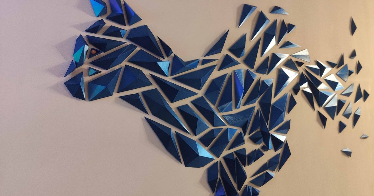 cat - Geometric wall art: by dgemily | Download free STL model ...