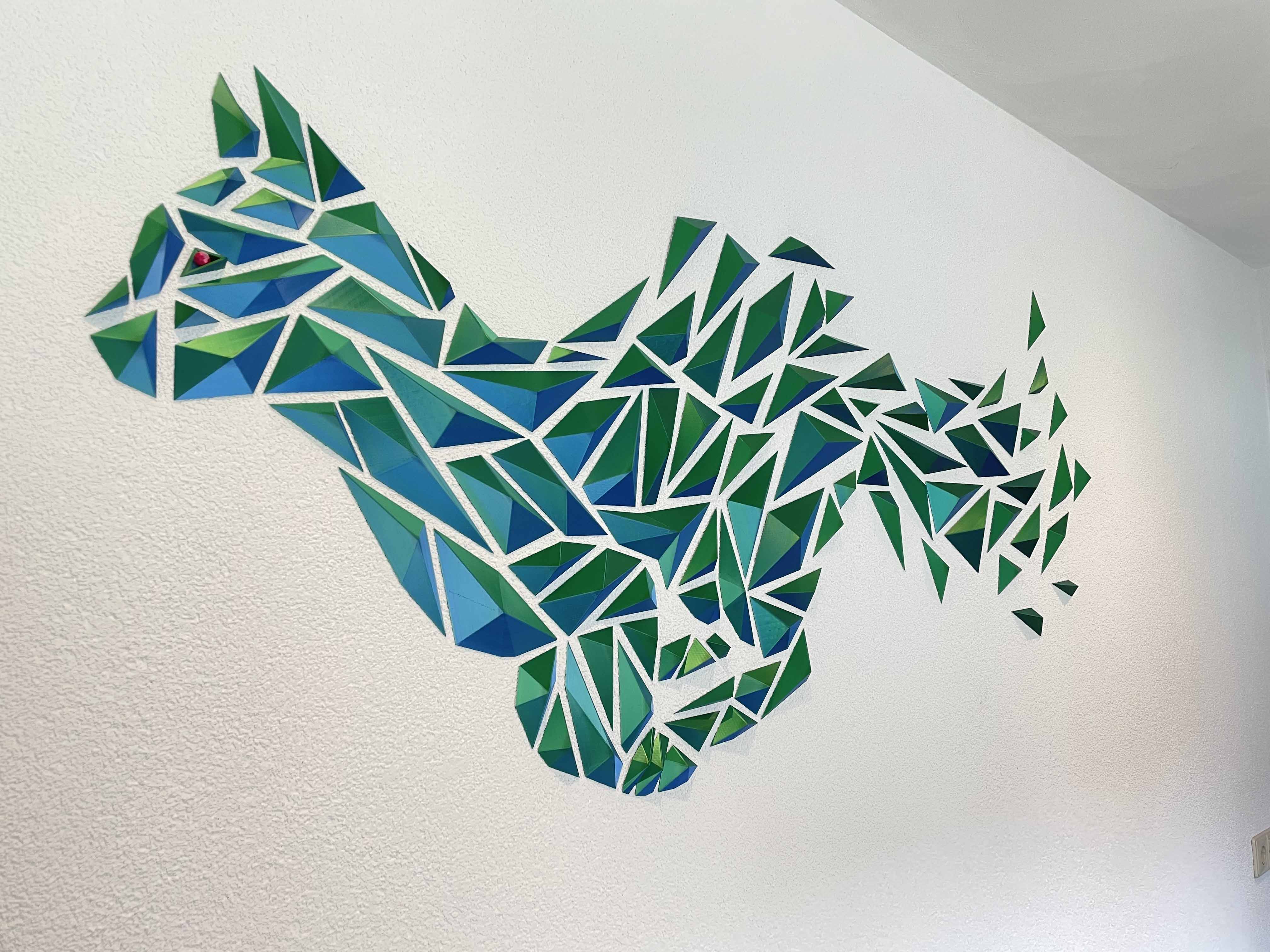 Miniatura 2 do modelo 3D cat - Geometric wall art: