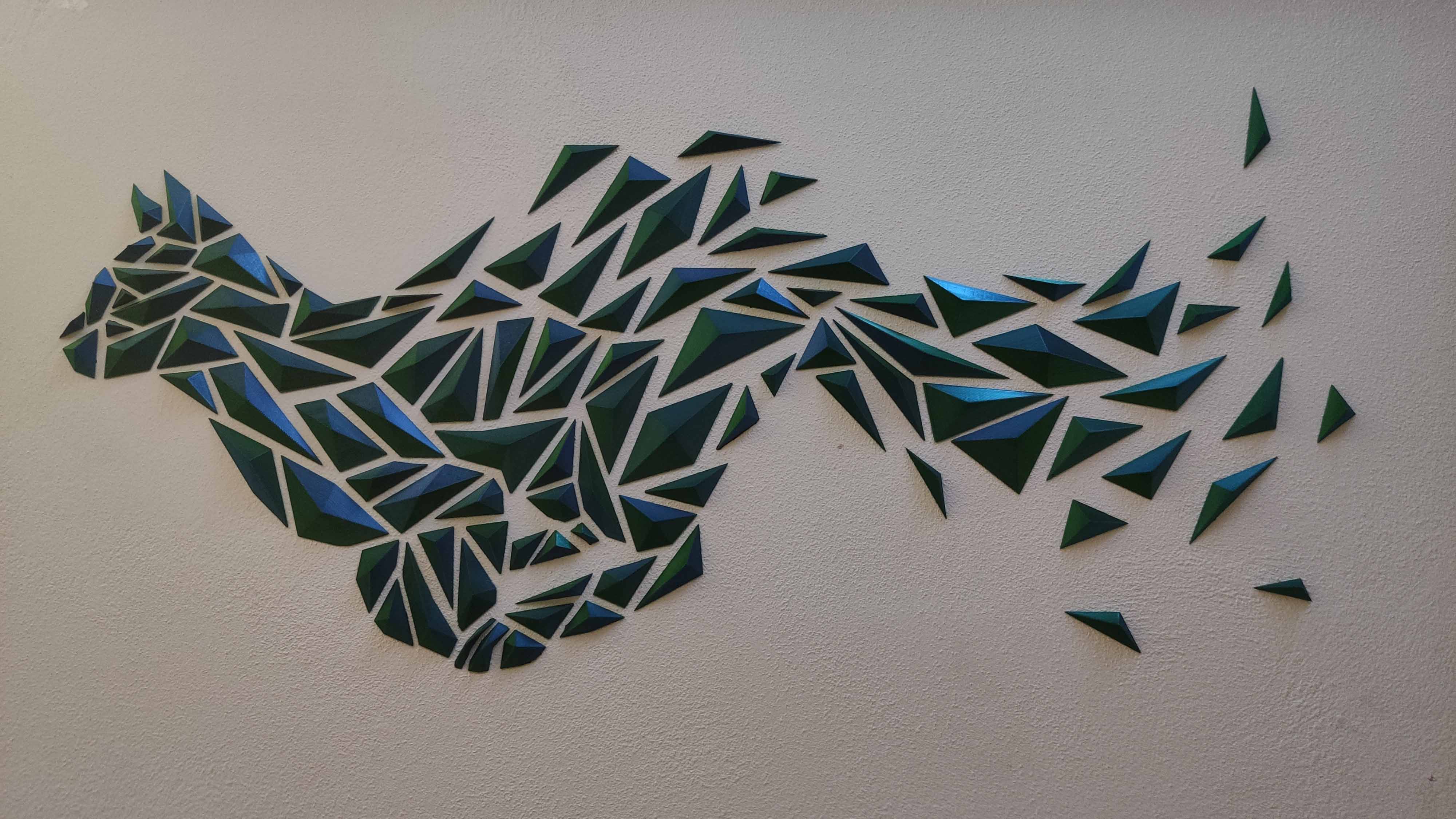 Miniatura 3 do modelo 3D cat - Geometric wall art: