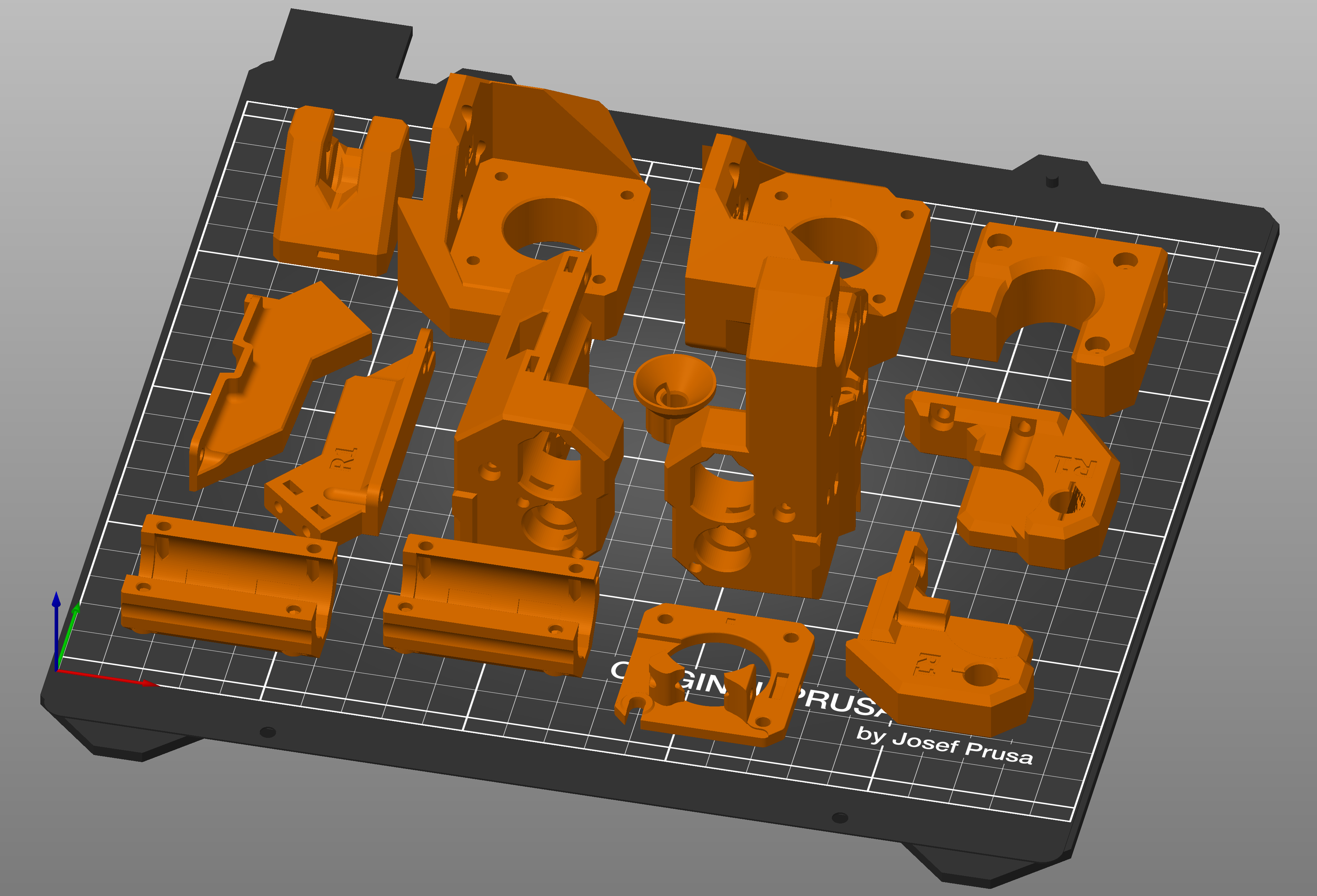 MK3 to MK4 Orange parts (Z axis 8mm)