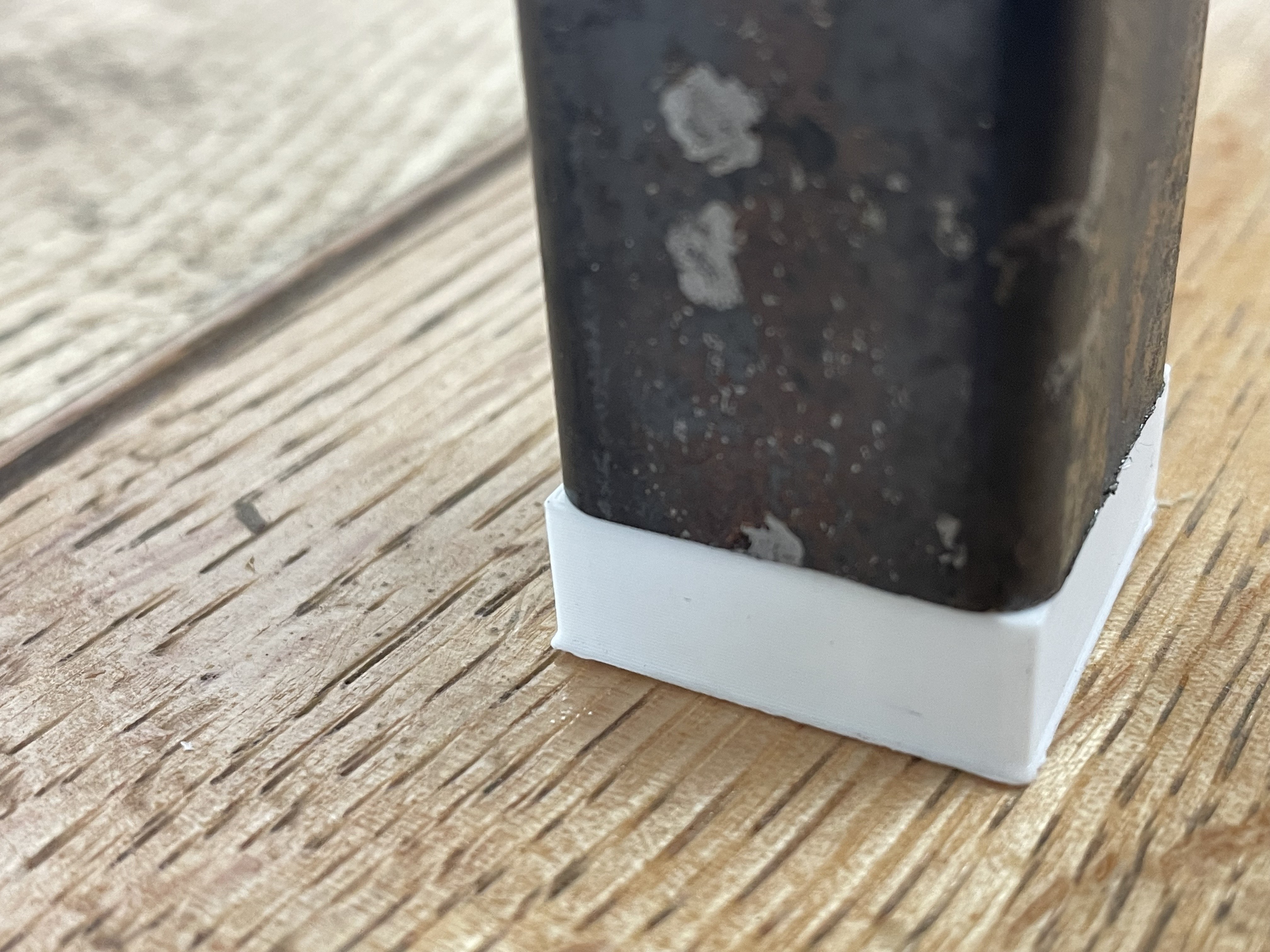 1"x 1" square tube 14 gauge end cap