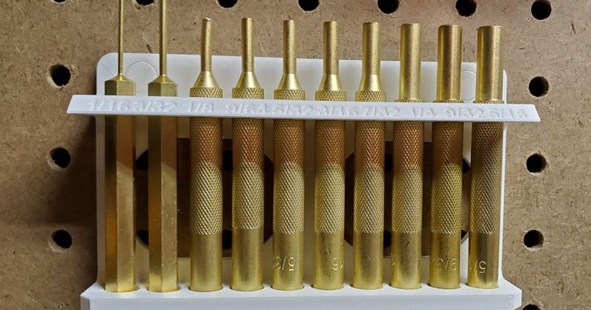 Pegboard pinpunch holder by Ron Harding Download free STL model