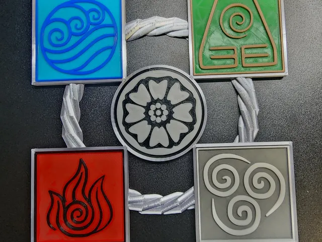 Avatar: The Last Airbender Four Elements & White Lotus Wall Art