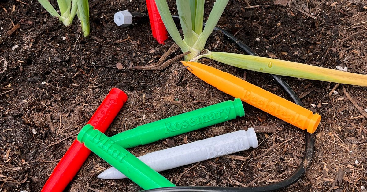 Herb Garden Plant Marker Bullets by tmittendorf Download free STL