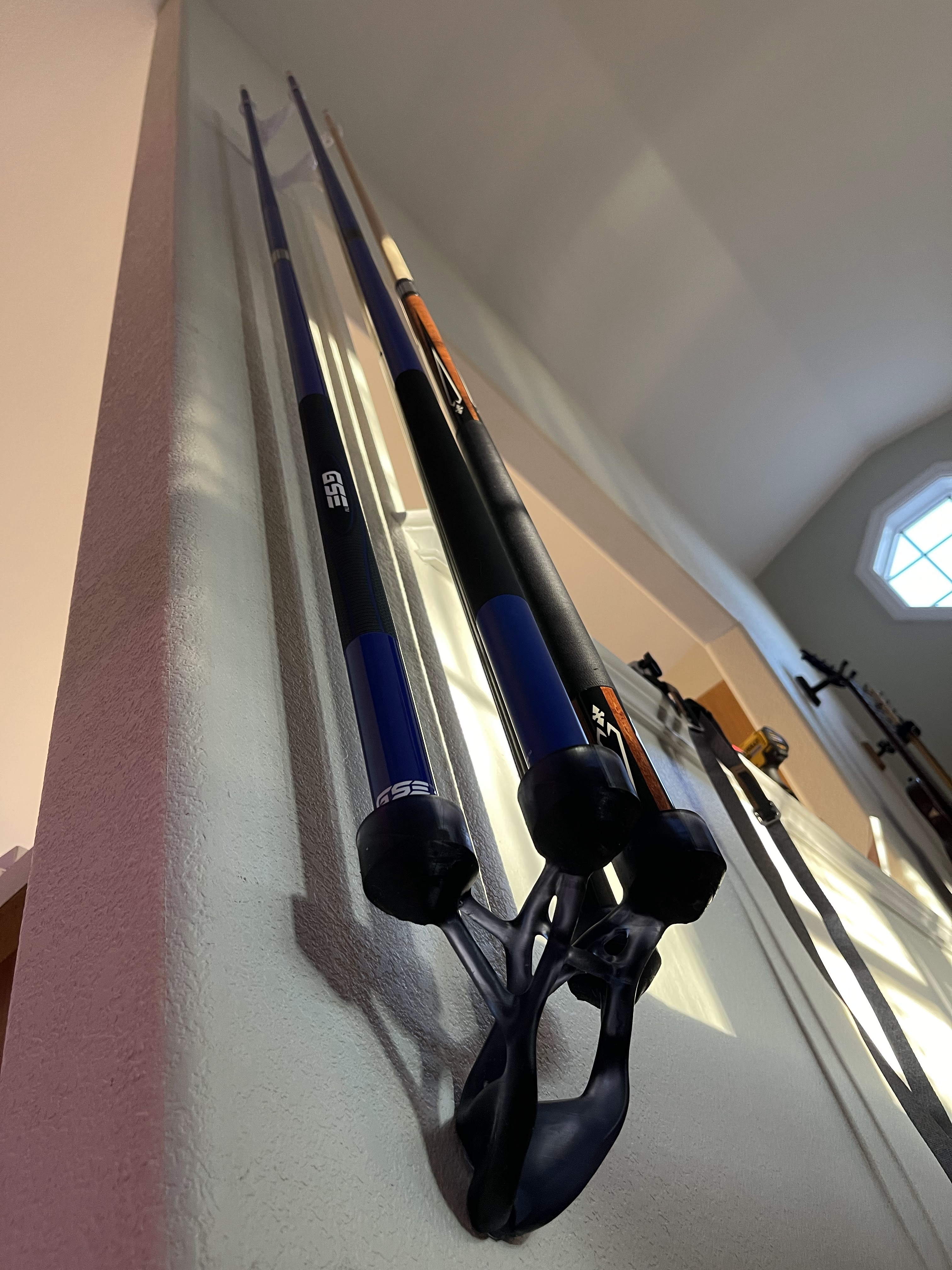 Wall-mounted Pool Cue Holder