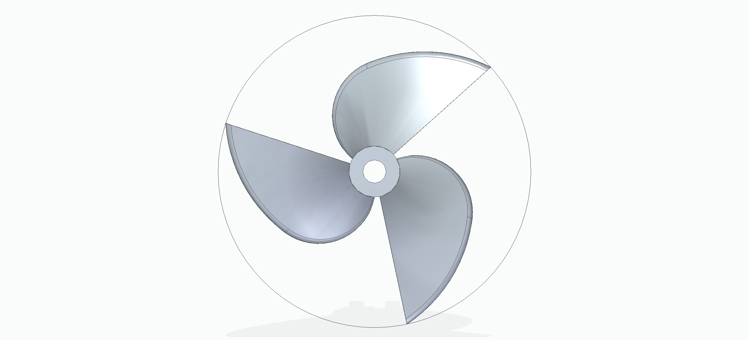 RC Boat Propeller 3 Blade d=4mm D=55mm P=50mm DriveDog by pw.prints