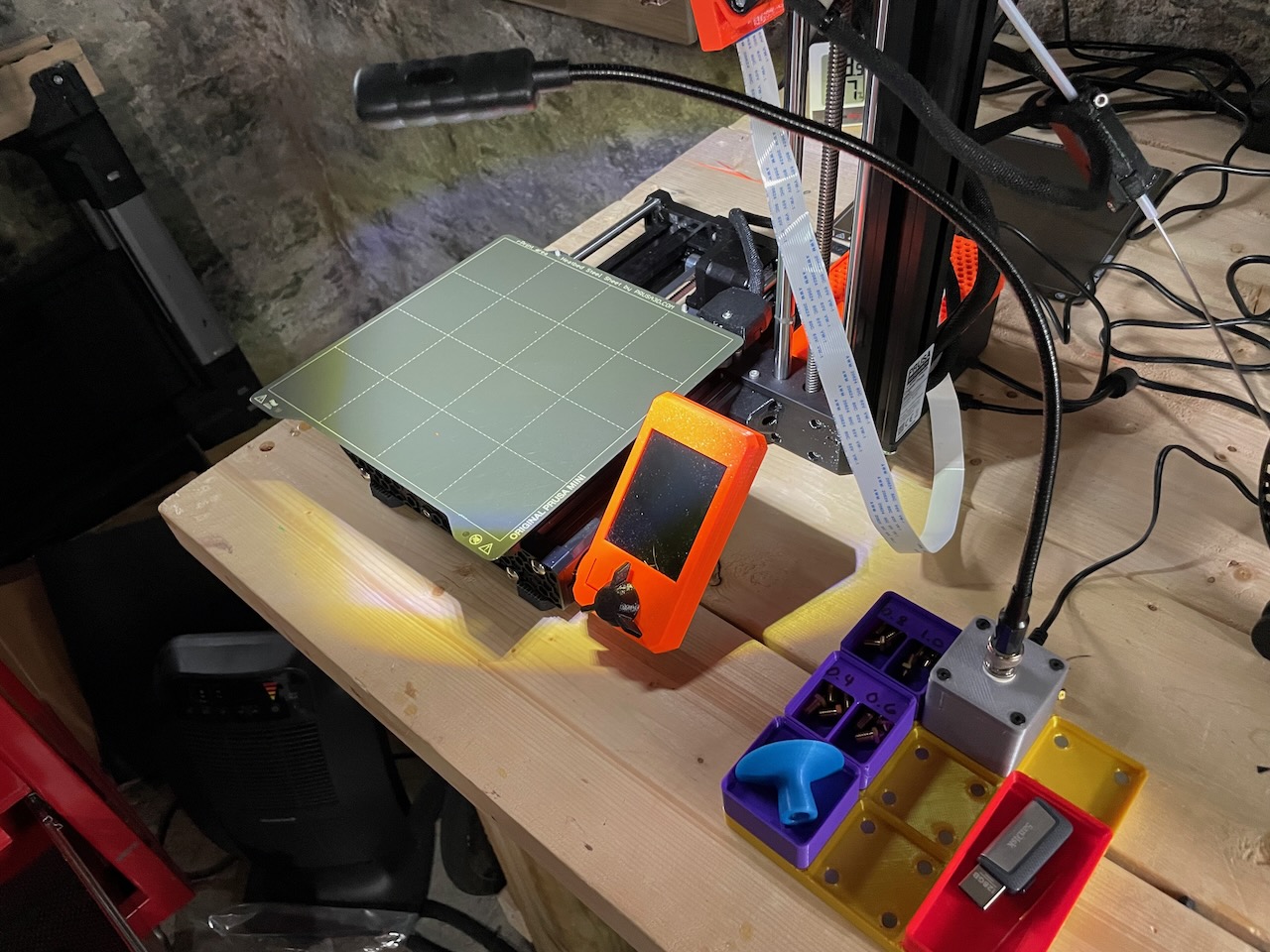 Gridfinity Gooseneck Lamp by micahbf Download free STL model