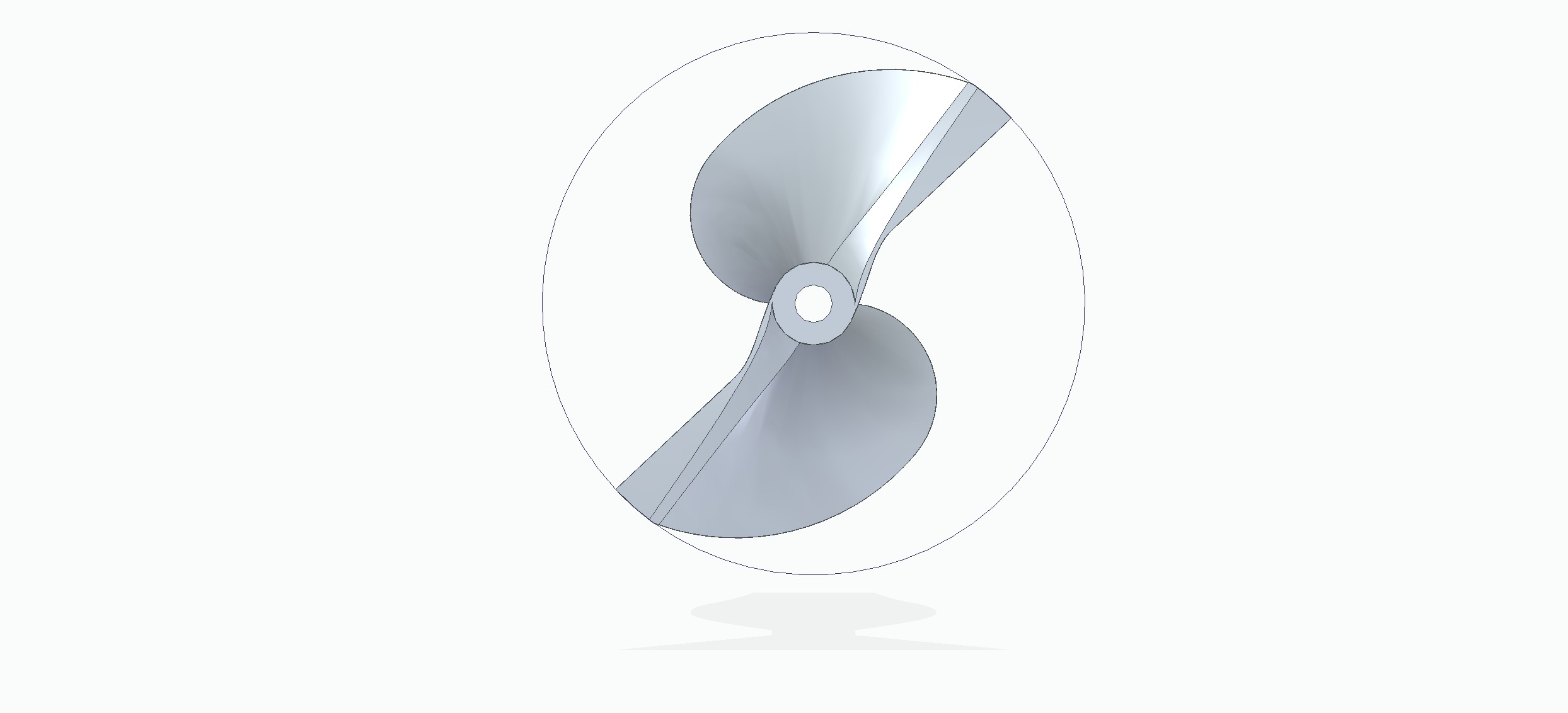 RC Boat Propeller 2 Blade d=4mm D=59mm P=50mm DriveDog