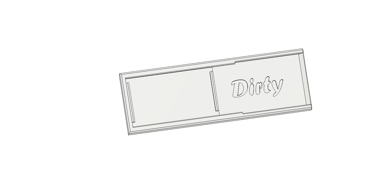Dishwasher Clean Dirty Sign by Kevin Dugas Download free STL