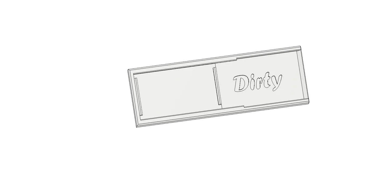 Clean Dirty Dishwasher Magnet Sign - Original Black and White Design