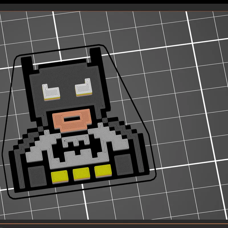 8-bit Batman Magnet by Ankhadia | Download free STL model 