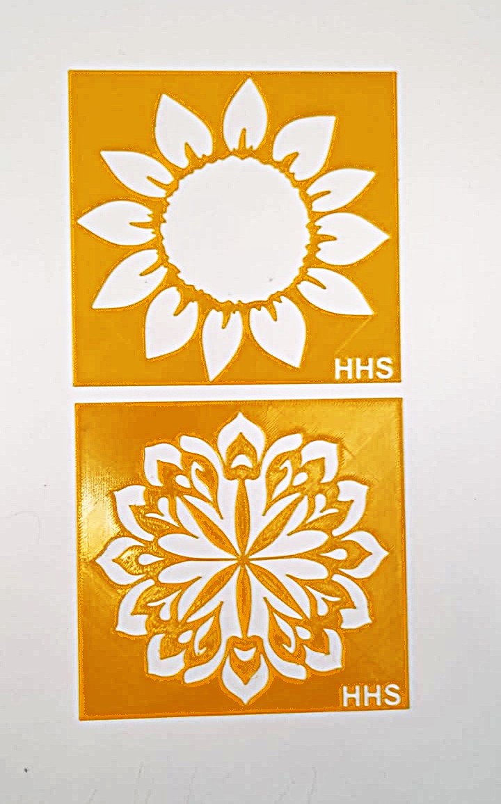 Miniatura 5 do modelo 3D flower stencil pack 1