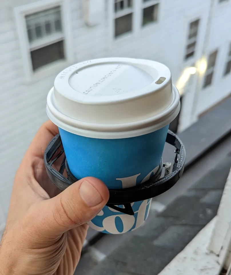 Starbucks coffee cup with flat lid 3D model 3D printable