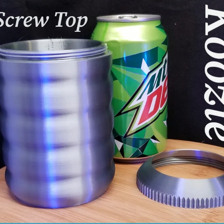 3D file 12oz Slim Can Screw on top Koozie 🥫・3D printing template to  download・Cults