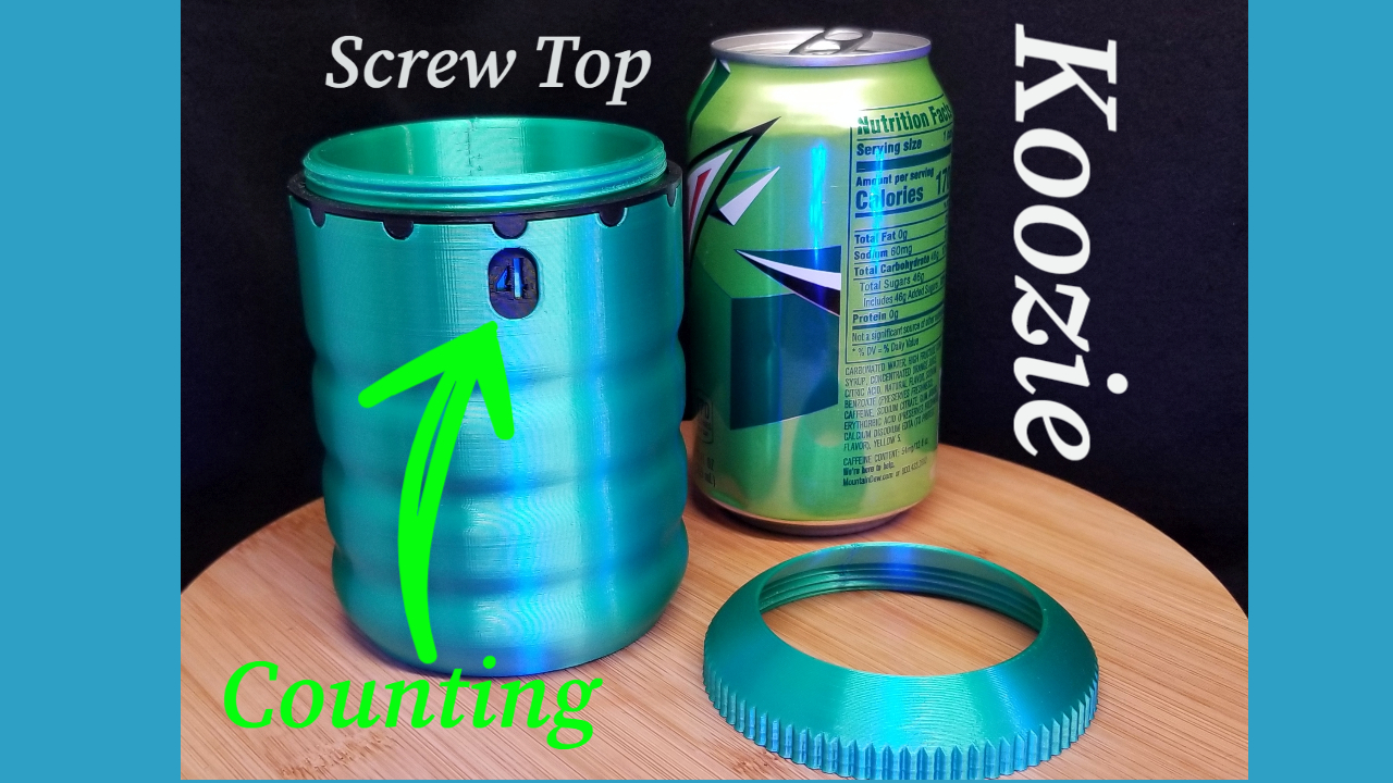 Drink Counting Koozie Screw Top by Sanford Prime Download free STL