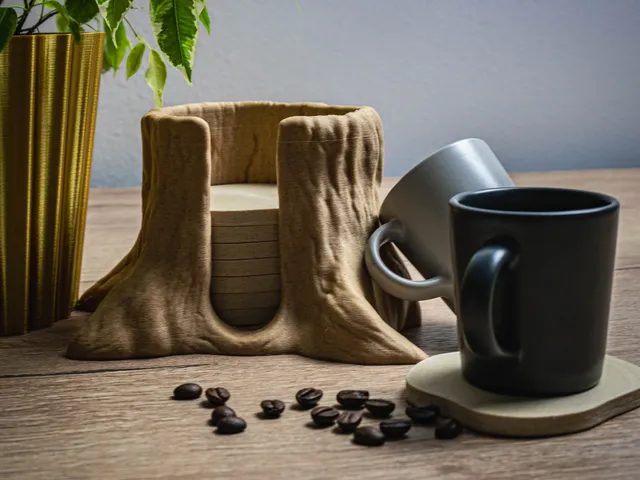 Tree Trunk Coaster Holder