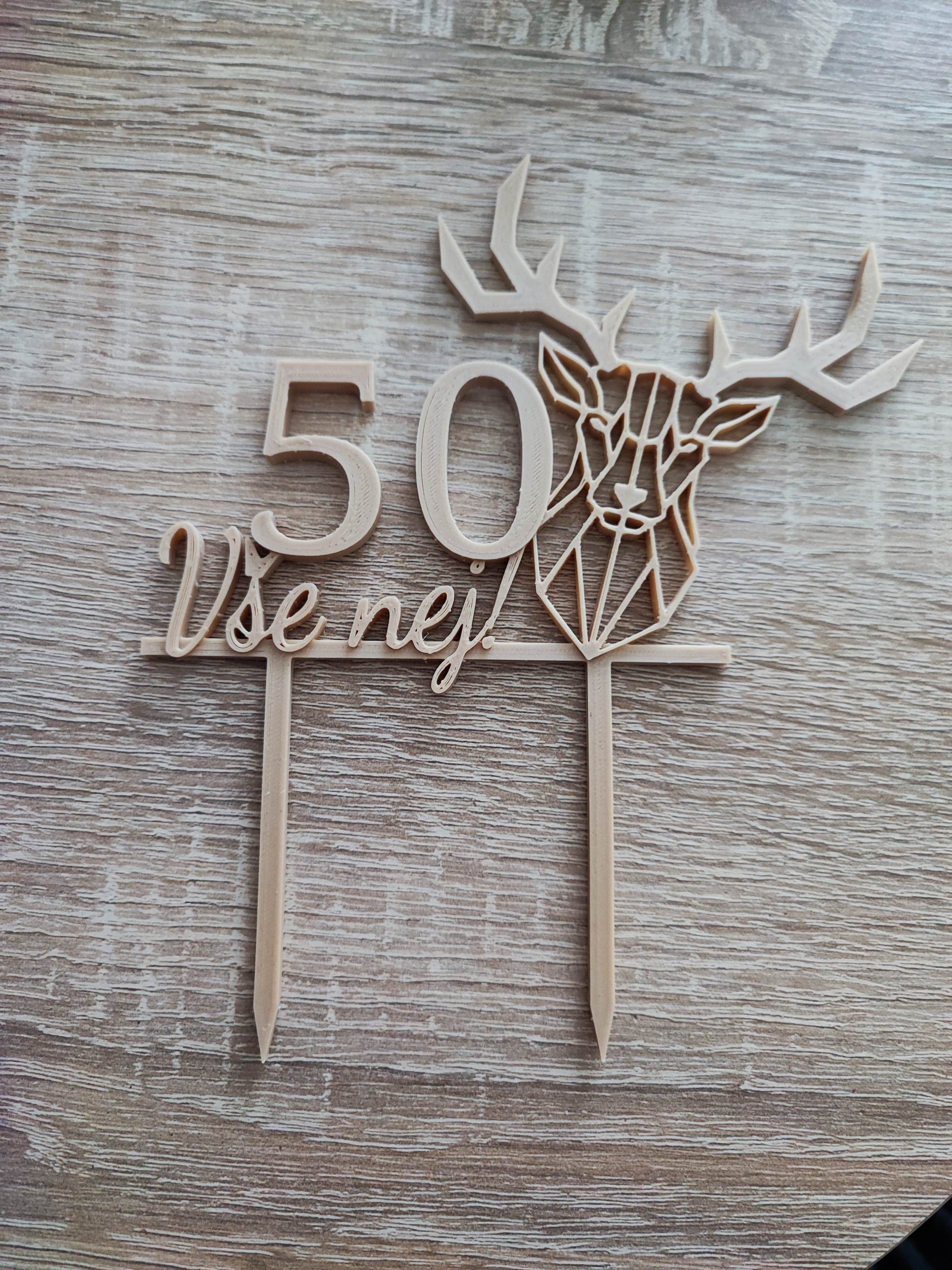 Cake topper deer, zápich do dortu