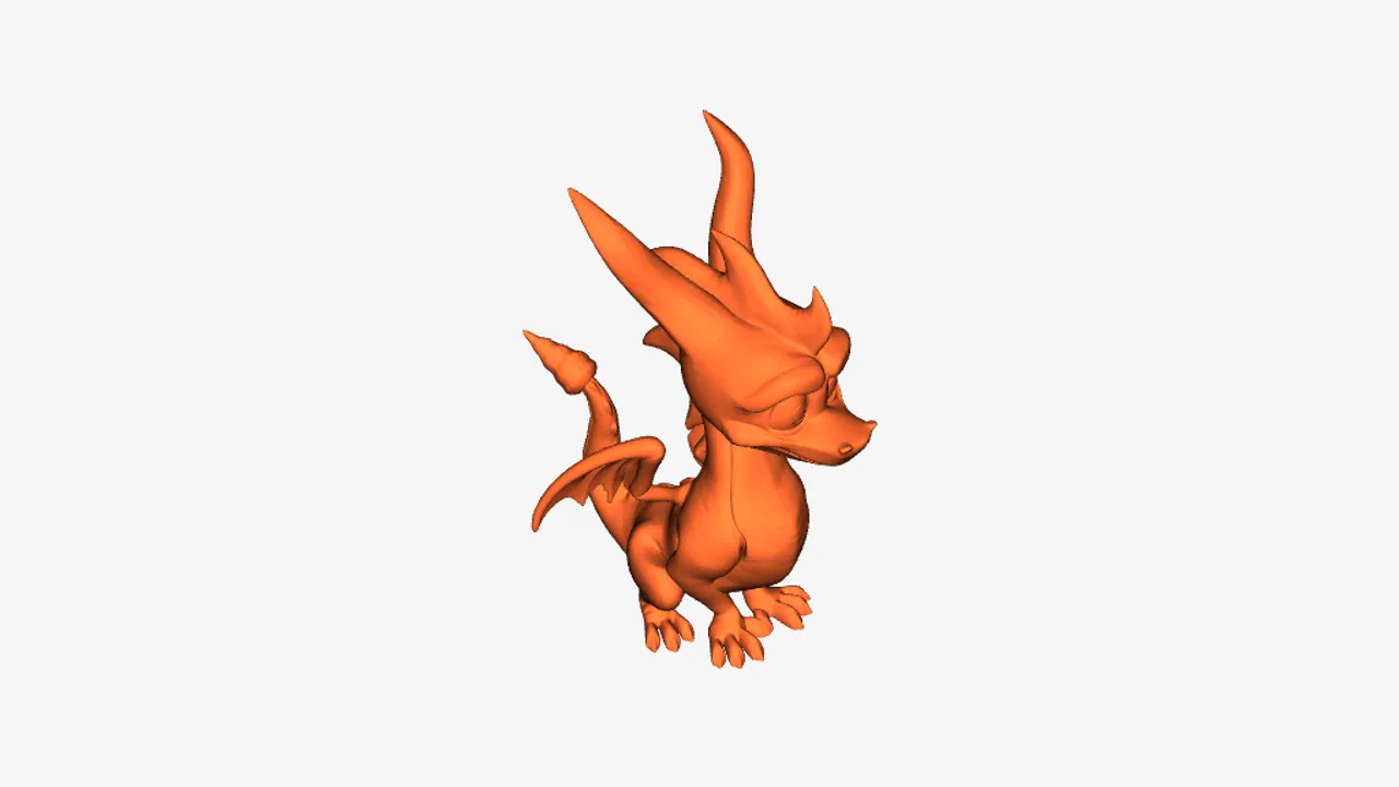 Spyro the Dragon sitting waiting pose (+Keychain version) by