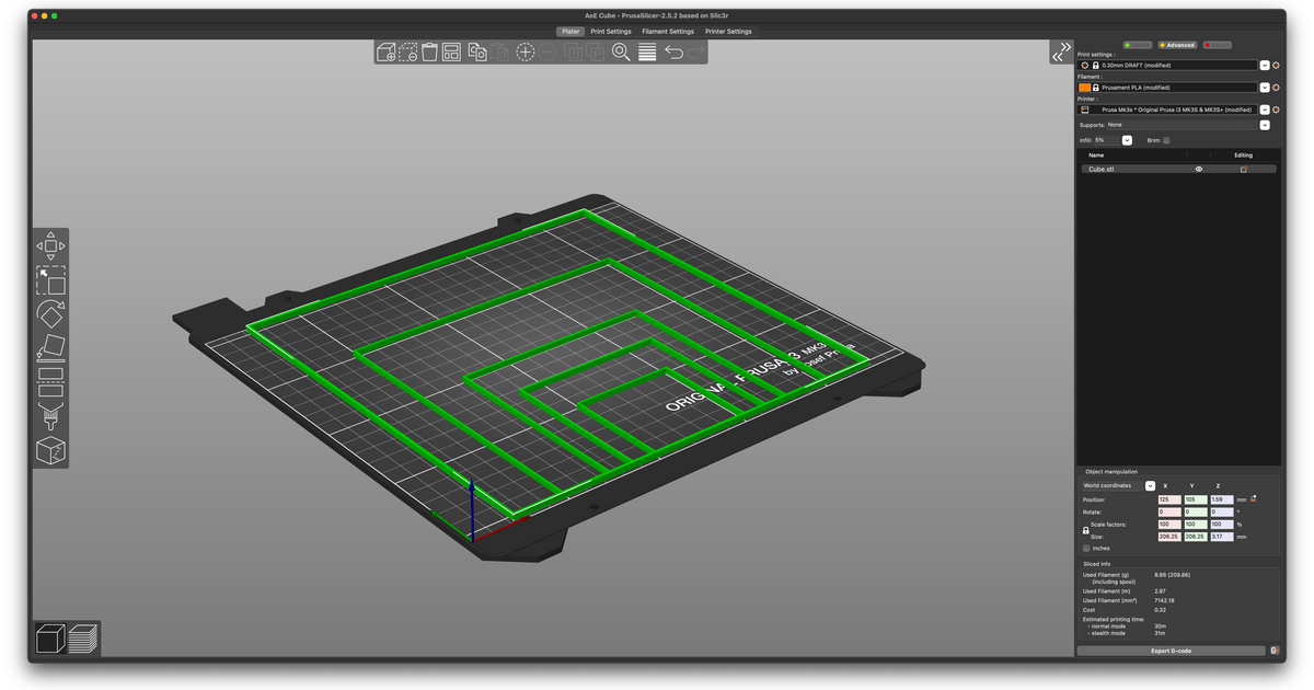 D&D RPG Area of Effect Template Cube by StringsIV Download free STL