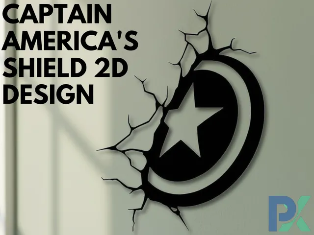 Captain America's Shield 2D Design