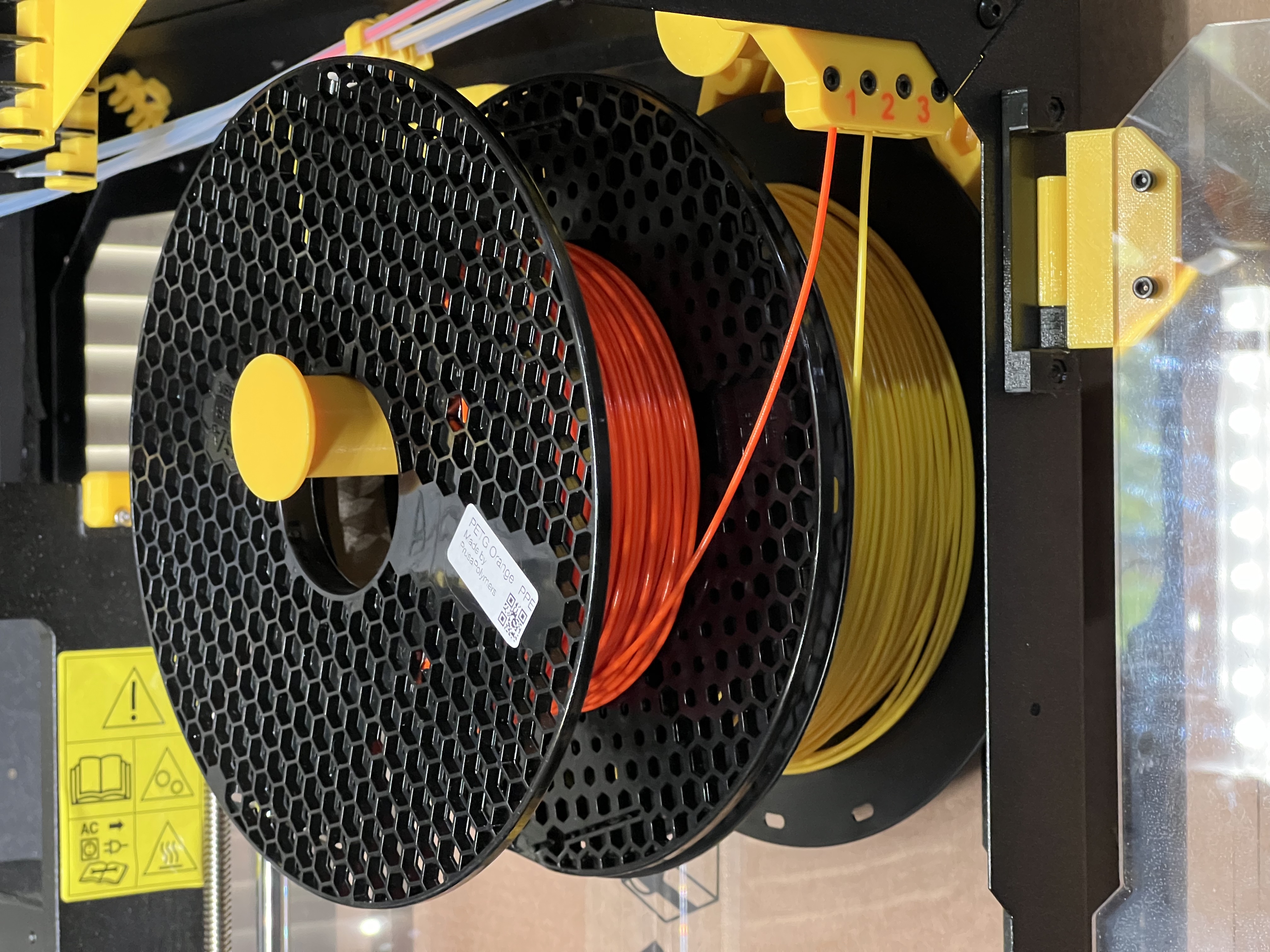 Spool holder (1kg or 2kg) for Original Prusa Enclosure - Configurable