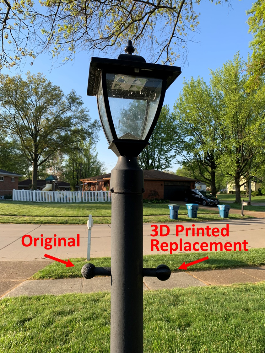 Parametric Gas Light Post Ladder Rest End Ball by Teraflop Download