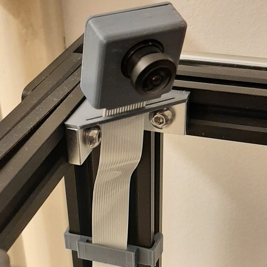 Ender 5 (pro): Rpi Ww Camera Mount & Ribbon Clip By Kroeskoppie 