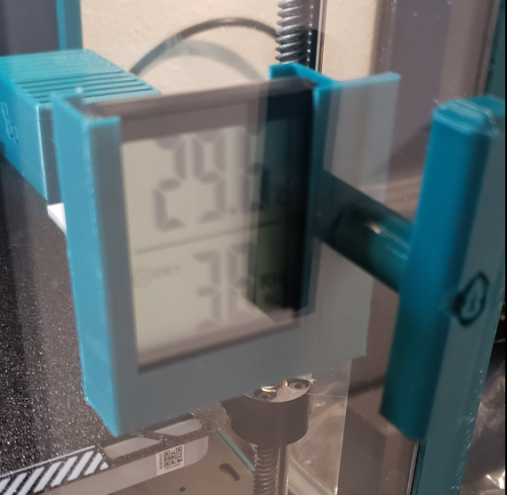 Thermometer Holder for Clearview Plastic P1P Enclosure by Foebik