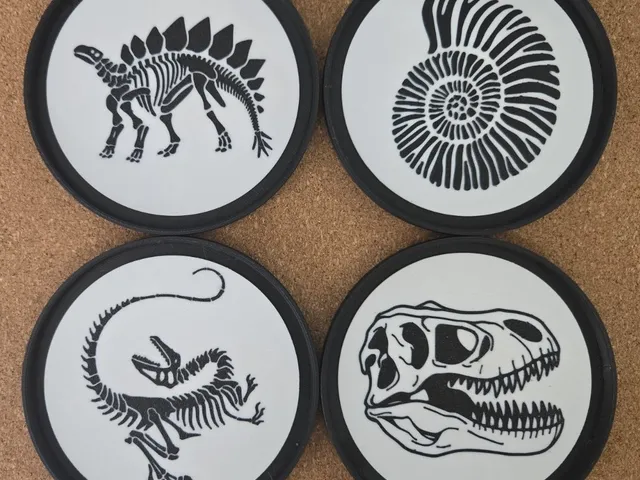 Stackable Dino Fossil Coasters