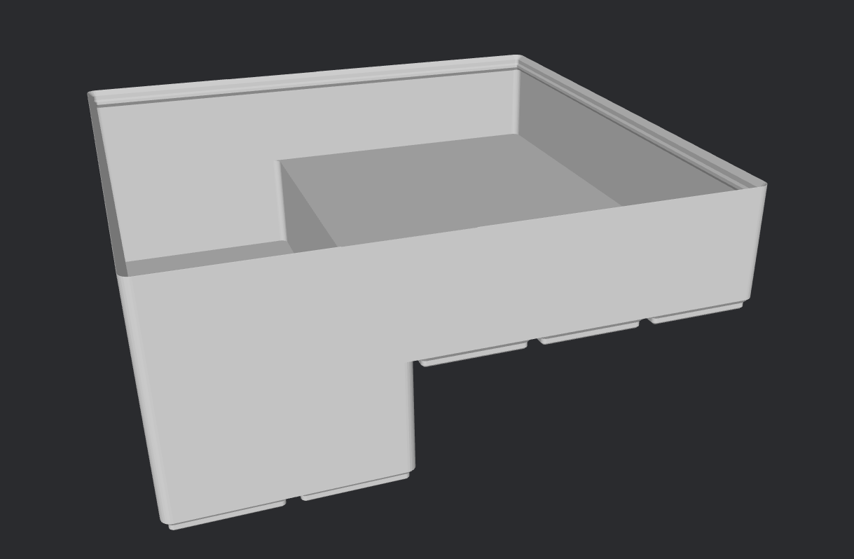 Gridfinity - Bin5x5-R1,2,3-H6-R4,5-H12 - "Merge-Stack" bins - 2x5x6 with 5x5x6 on top