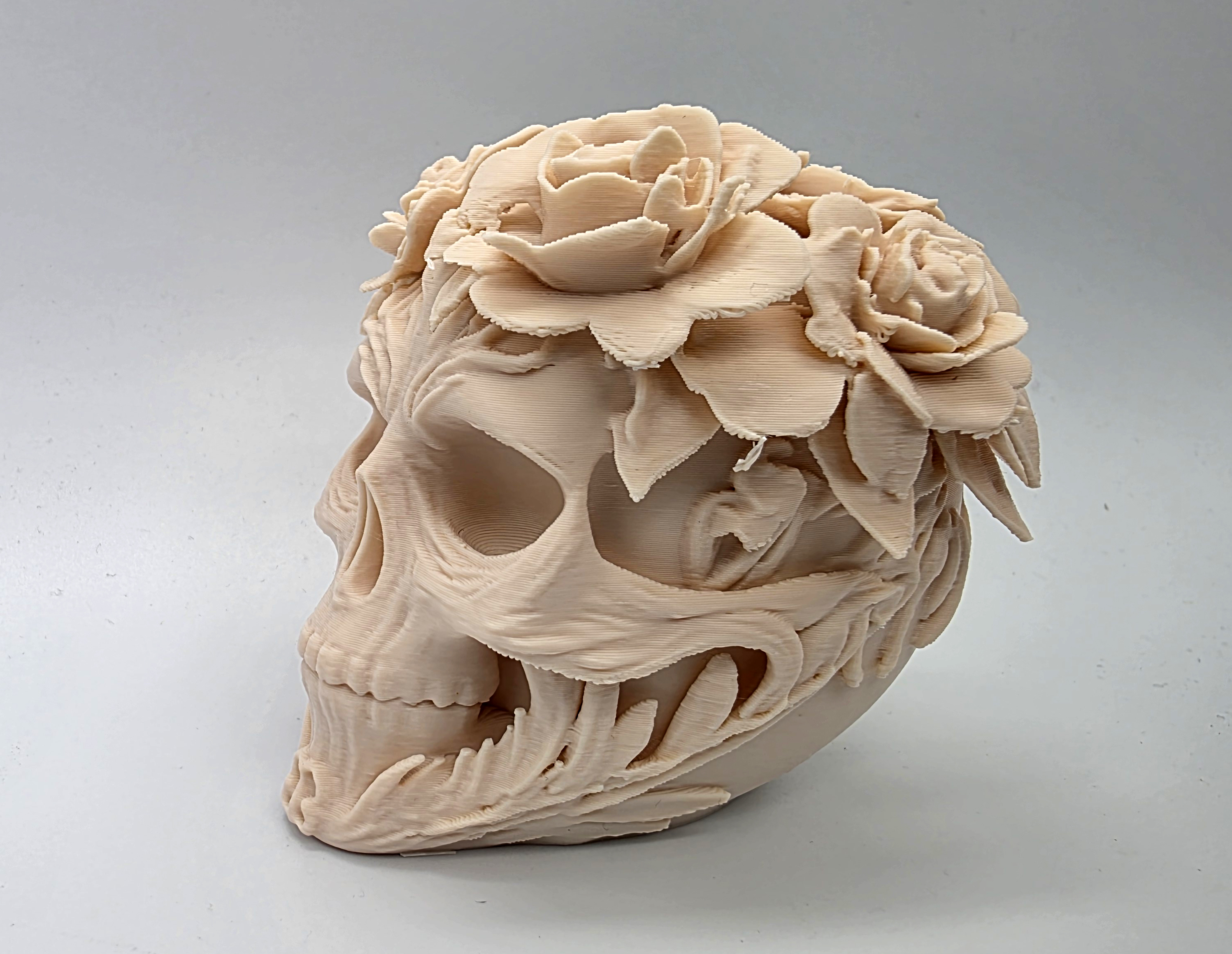 Floral Skull 3D model thumbnail