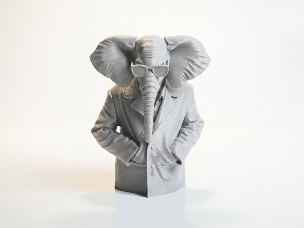 Elephant Man Bust Animal Sculpture 3D Printable