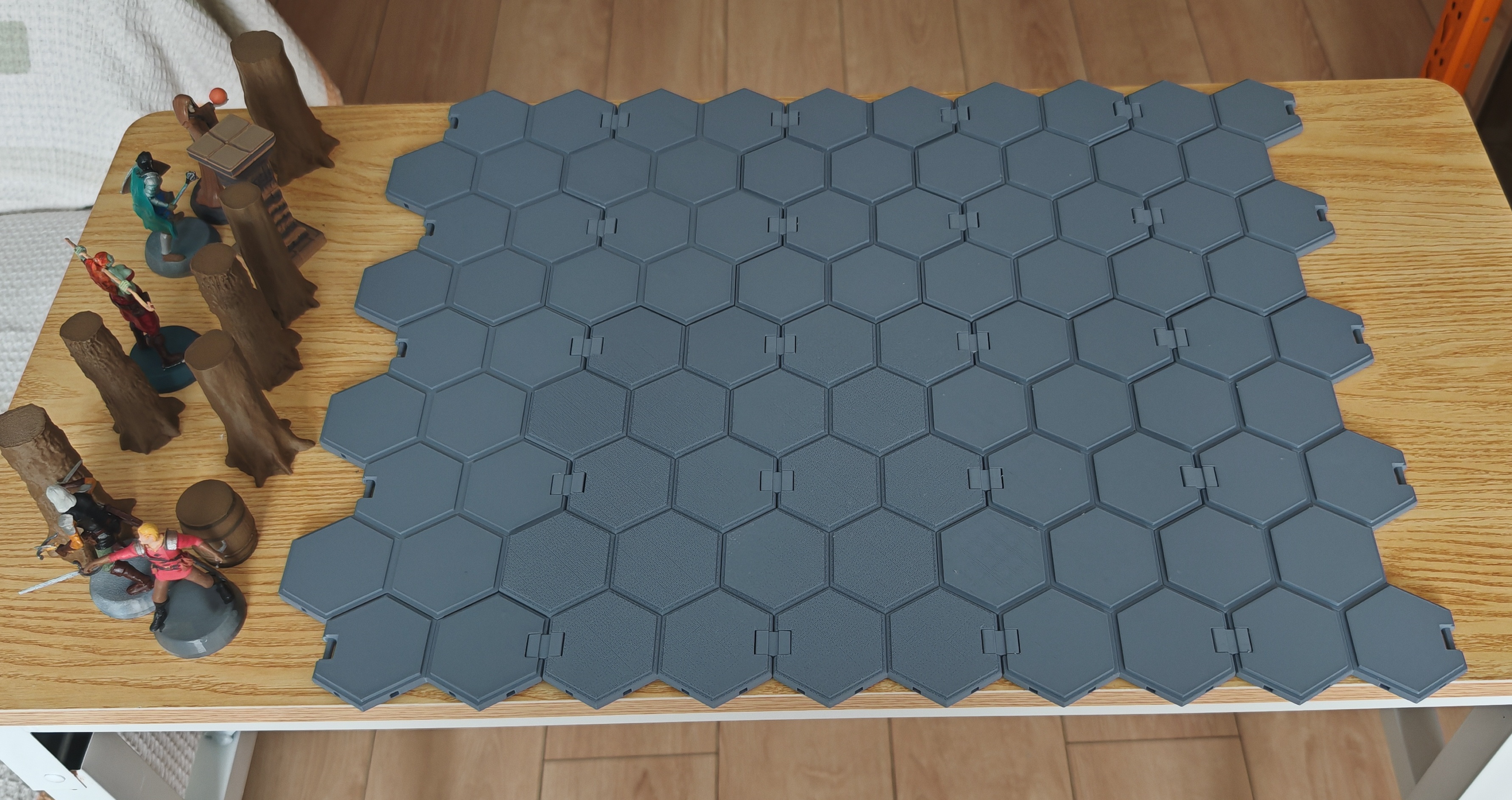 Miniatura 4 do modelo 3D Foldable battlefield with hexagonal grid